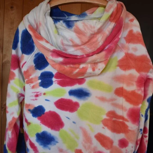 Calvin Klein Performance Tie dyed Hoodie Women's Large with Kangaroo Pocket Y2K - Picture 2 of 4